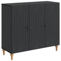 vidaXL Bufet Czarny 89 x 34,5 x 80 cm Drewno inżynieryjne