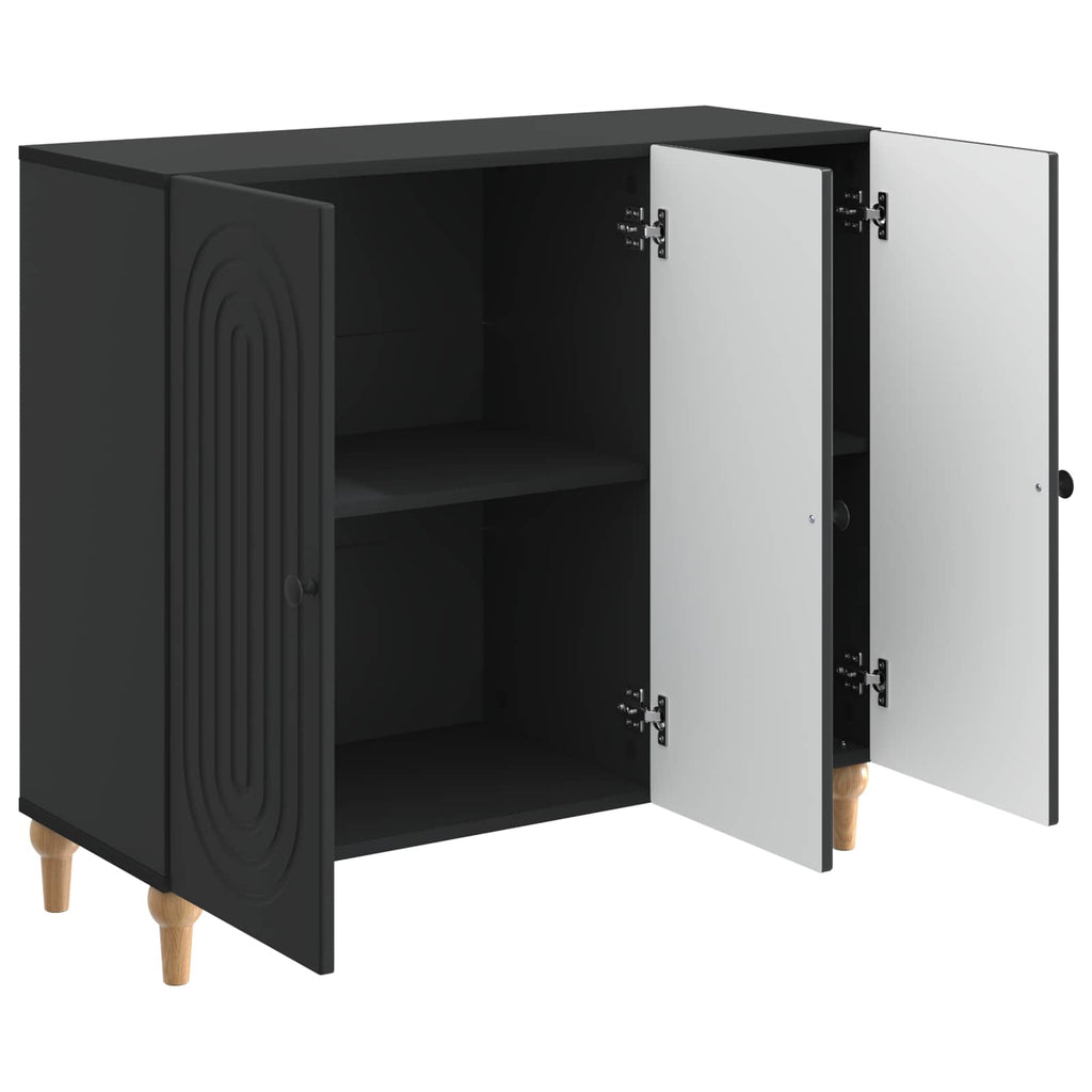 vidaXL Bufet Czarny 89 x 34,5 x 80 cm Drewno inżynieryjne