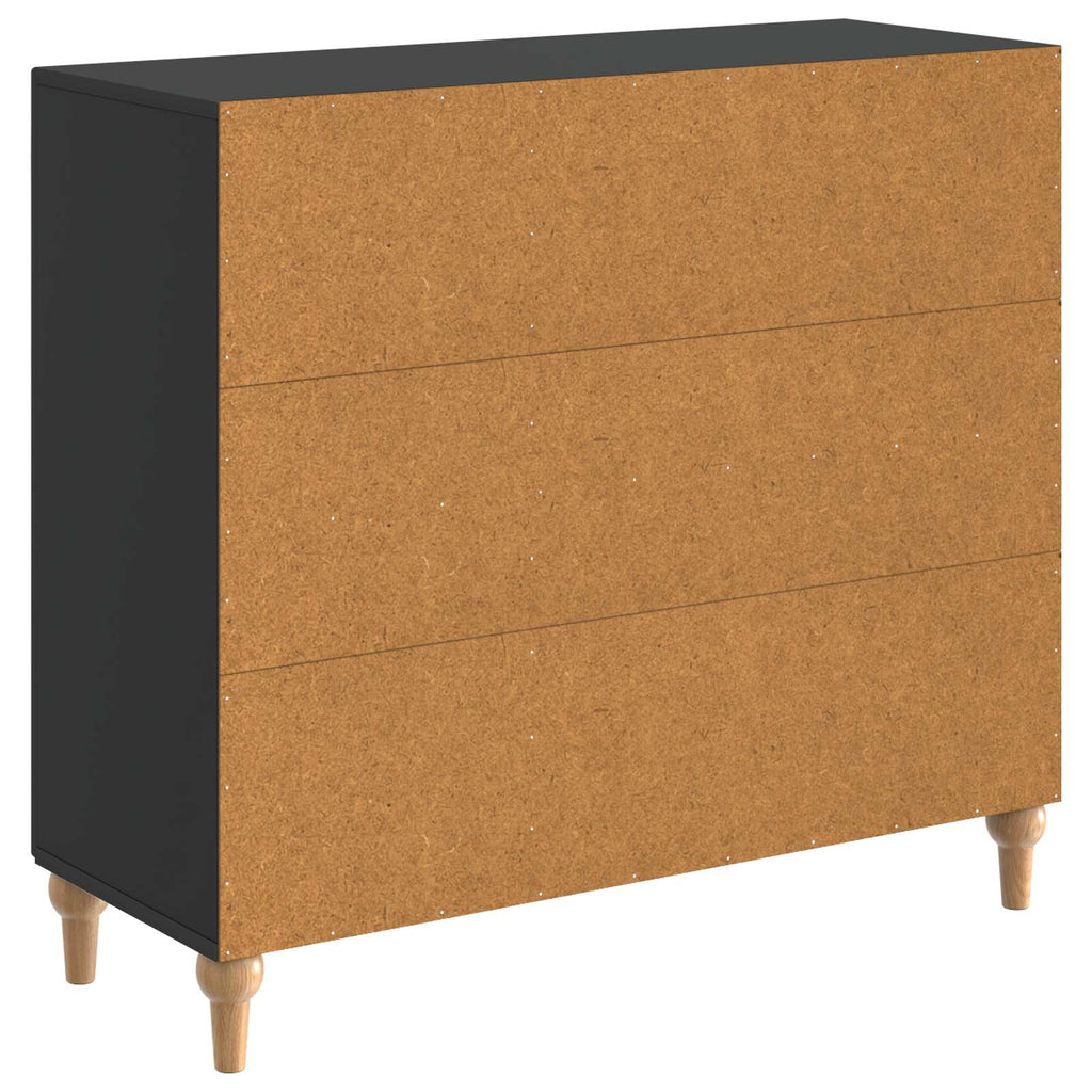 vidaXL Bufet Czarny 89 x 34,5 x 80 cm Drewno inżynieryjne