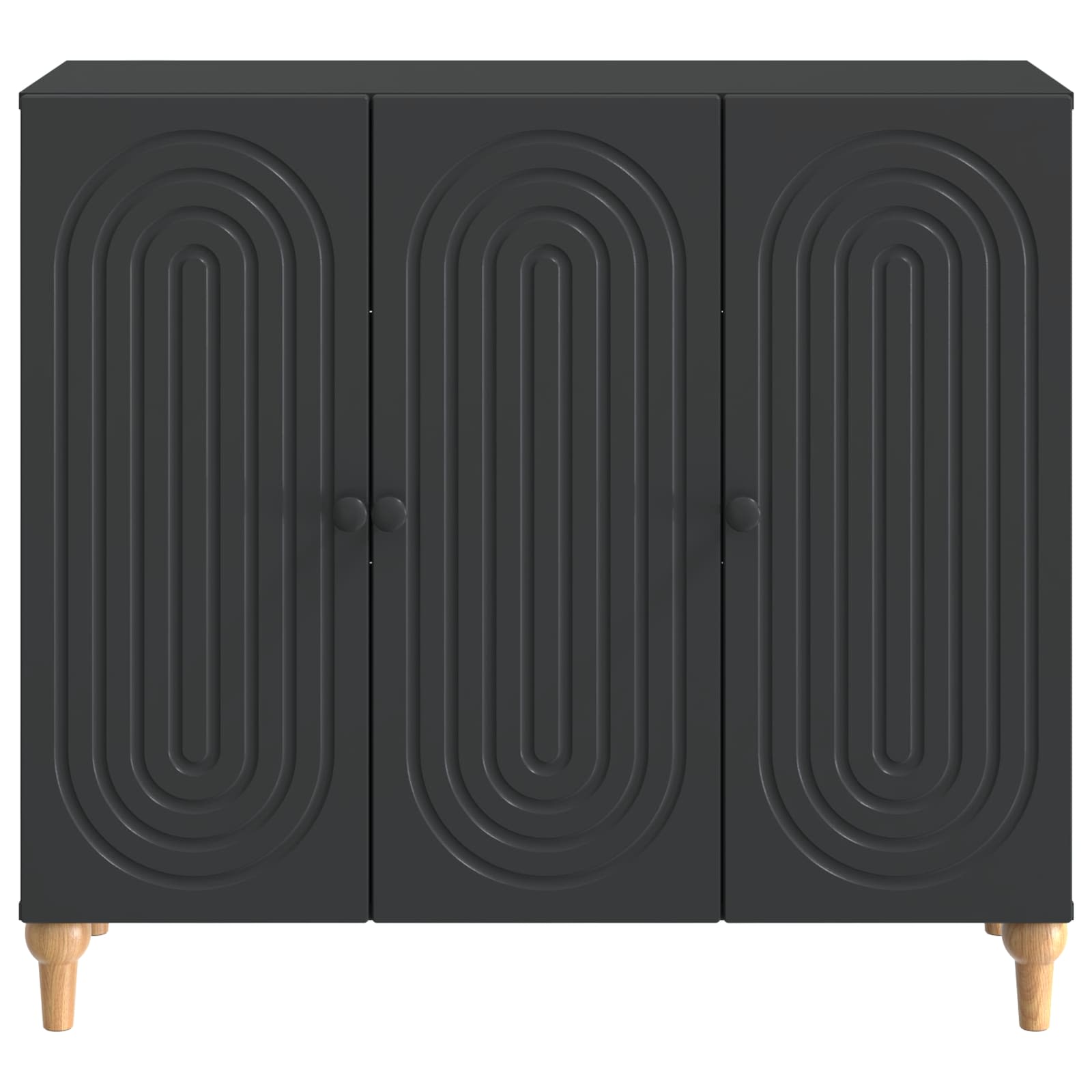 vidaXL Bufet Czarny 89 x 34,5 x 80 cm Drewno inżynieryjne