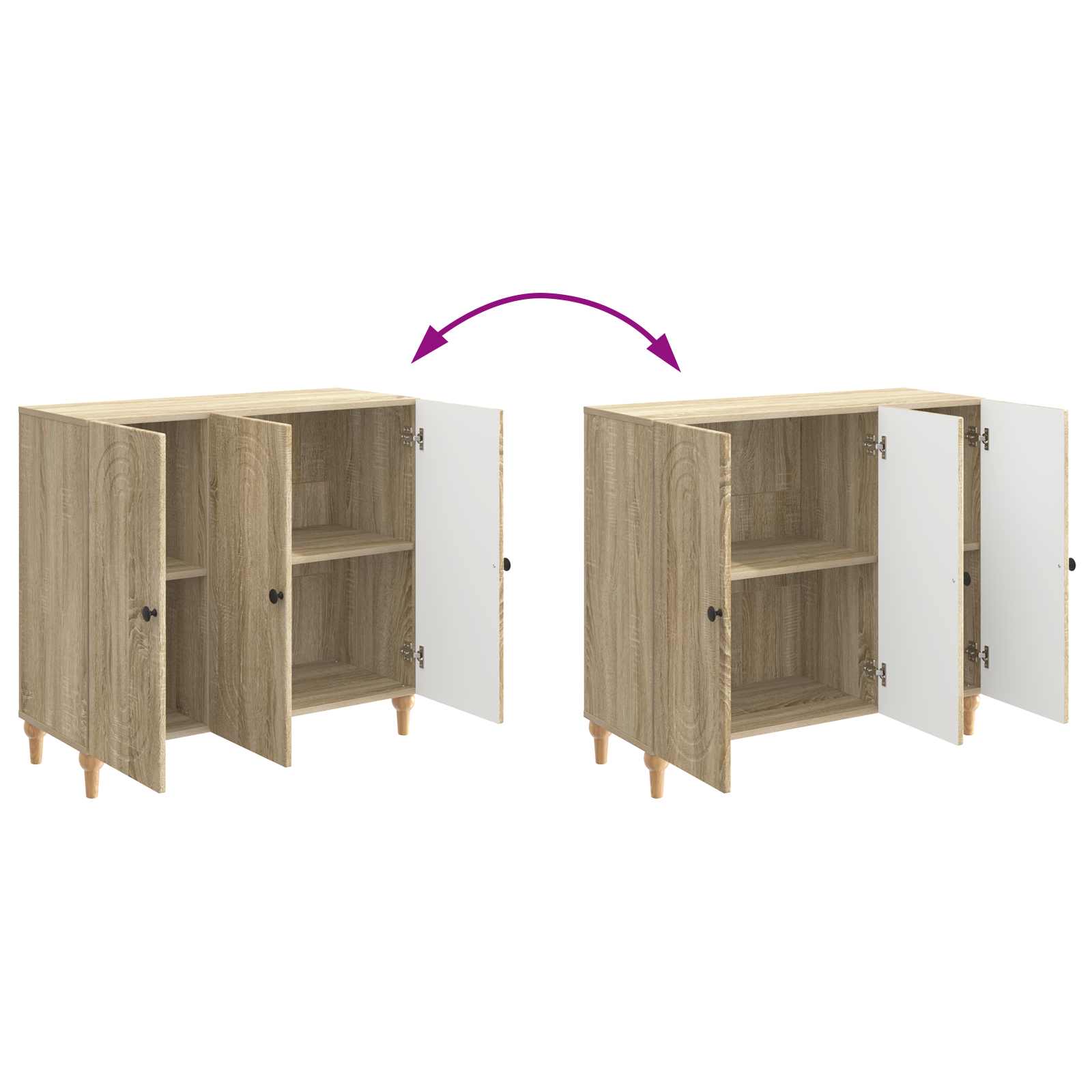 vidaXL Bufet dąb Sonoma 89 x 34,5 x 80 cm Drewno inżynieryjne