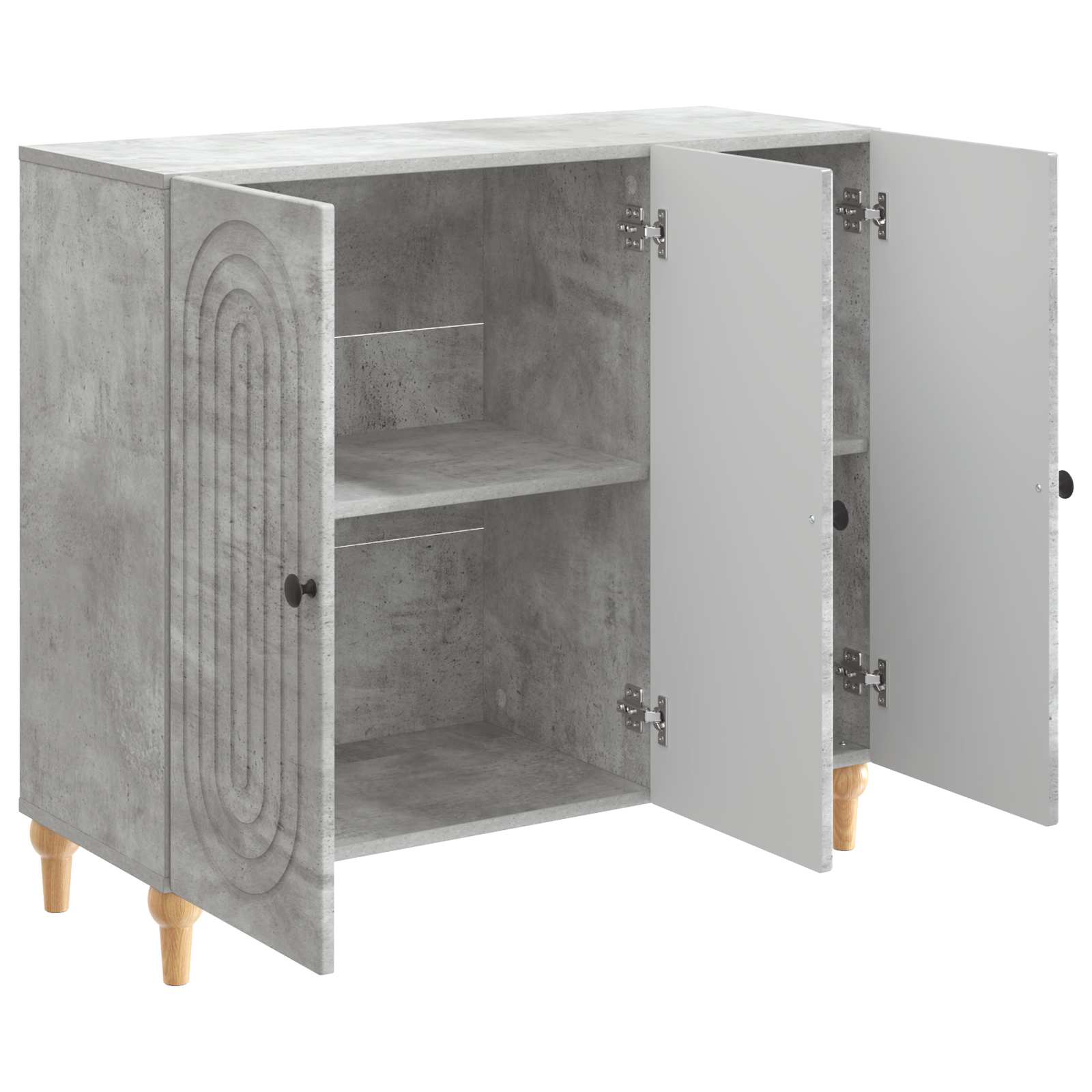 vidaXL Bufet Betonowy szary 89 x 34,5 x 80 cm Drewno inżynieryjne