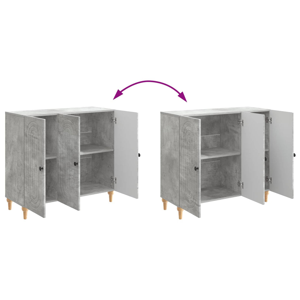 vidaXL Bufet Betonowy szary 89 x 34,5 x 80 cm Drewno inżynieryjne