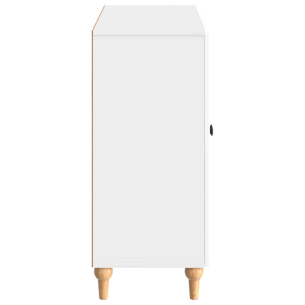 vidaXL Bufet Biały wysoki połysk 89 x 34,5 x 80 cm Drewno inżynieryjne