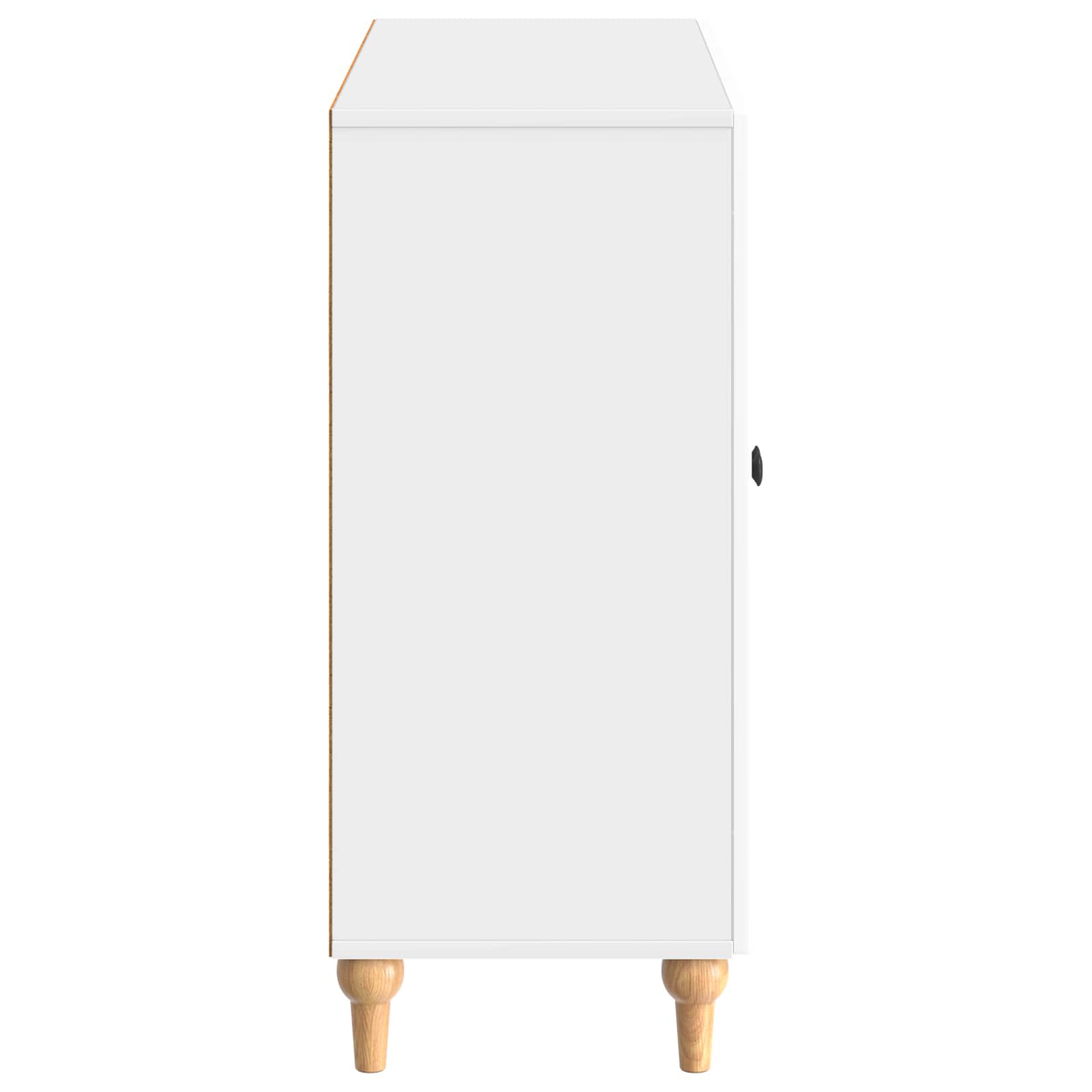 vidaXL Bufet Biały wysoki połysk 89 x 34,5 x 80 cm Drewno inżynieryjne