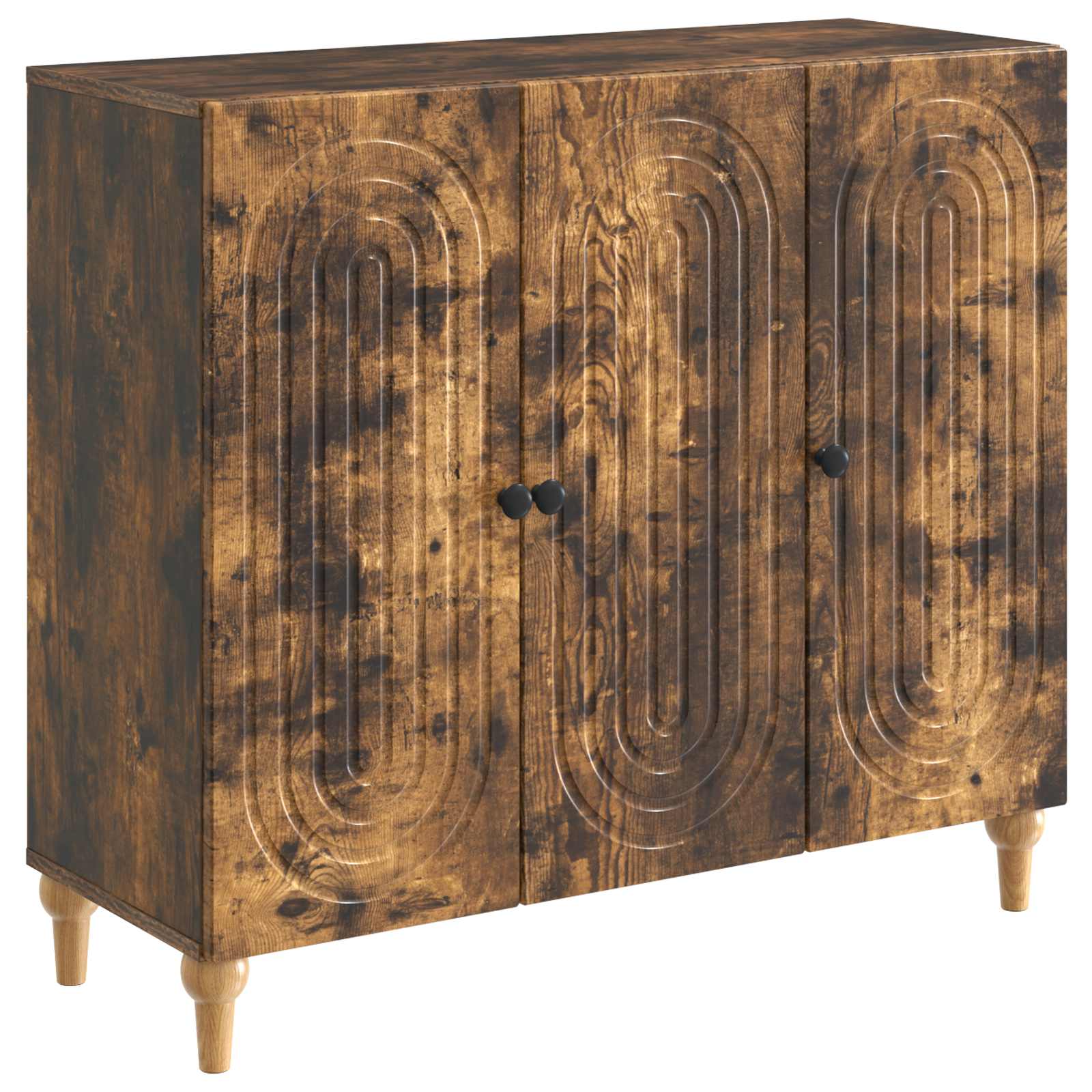 vidaXL Bufet Dąb wędzony 89 x 34,5 x 80 cm Drewno inżynieryjne