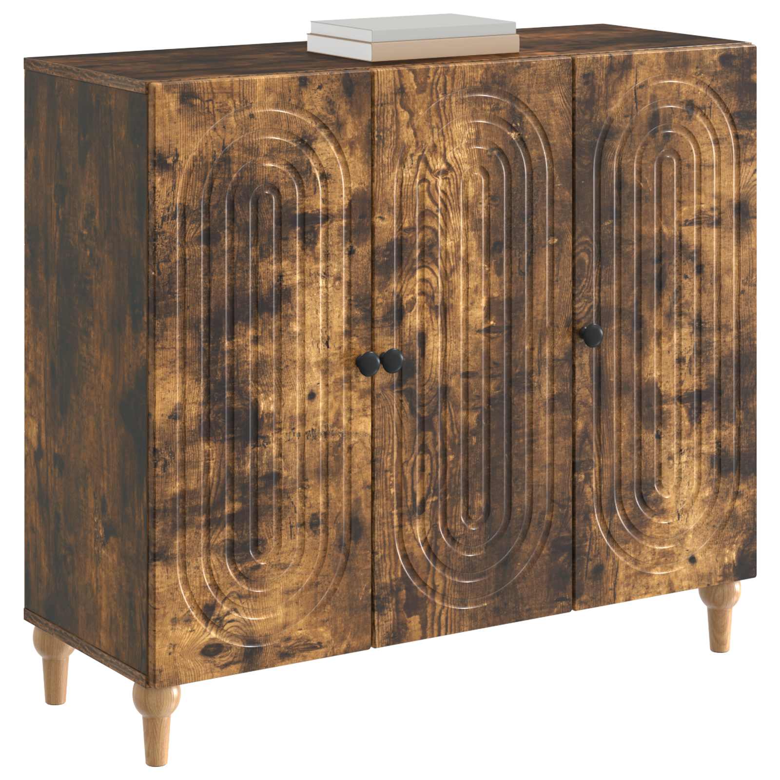 vidaXL Bufet Dąb wędzony 89 x 34,5 x 80 cm Drewno inżynieryjne
