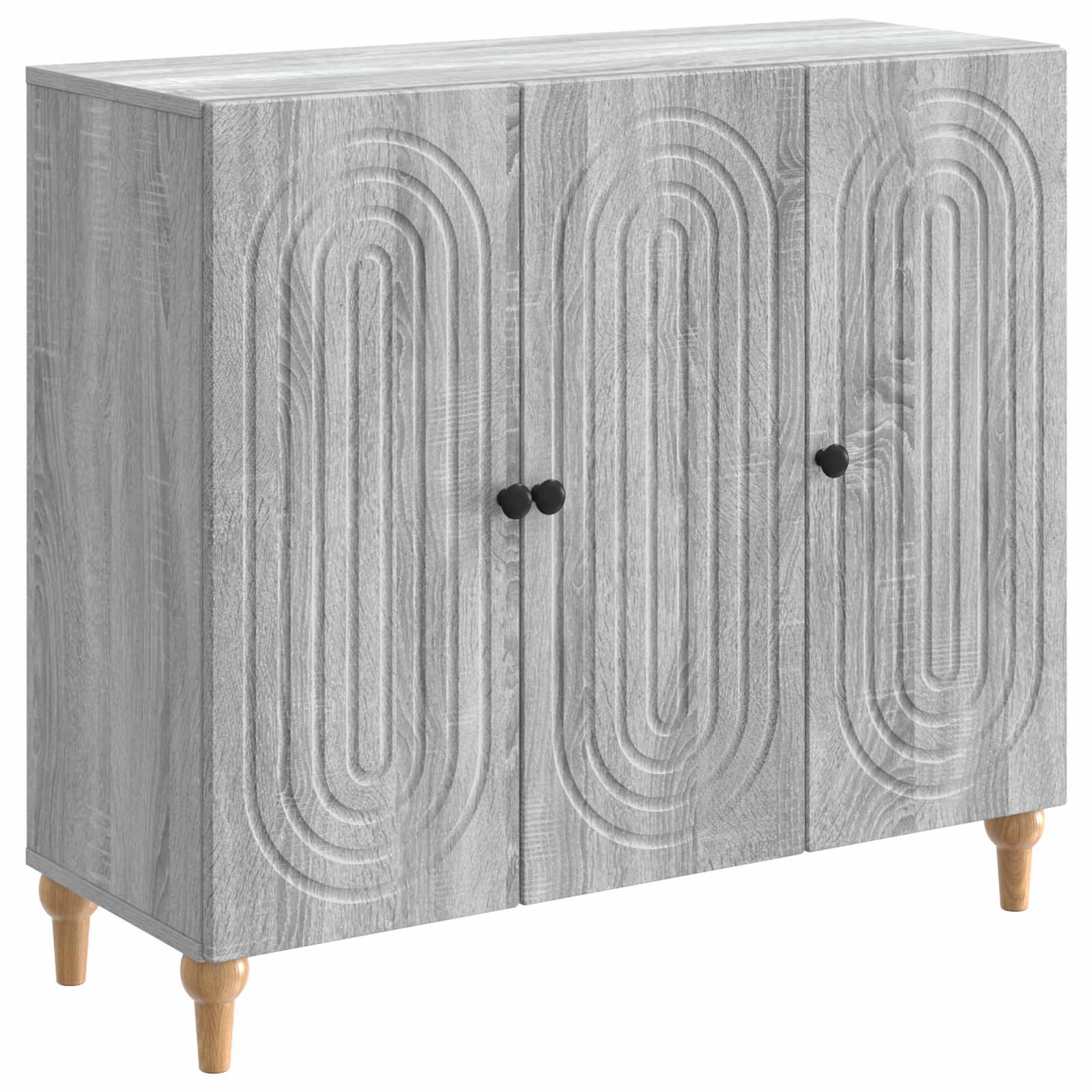 vidaXL Bufet Szary Sonoma 89 x 34,5 x 80 cm Drewno inżynieryjne