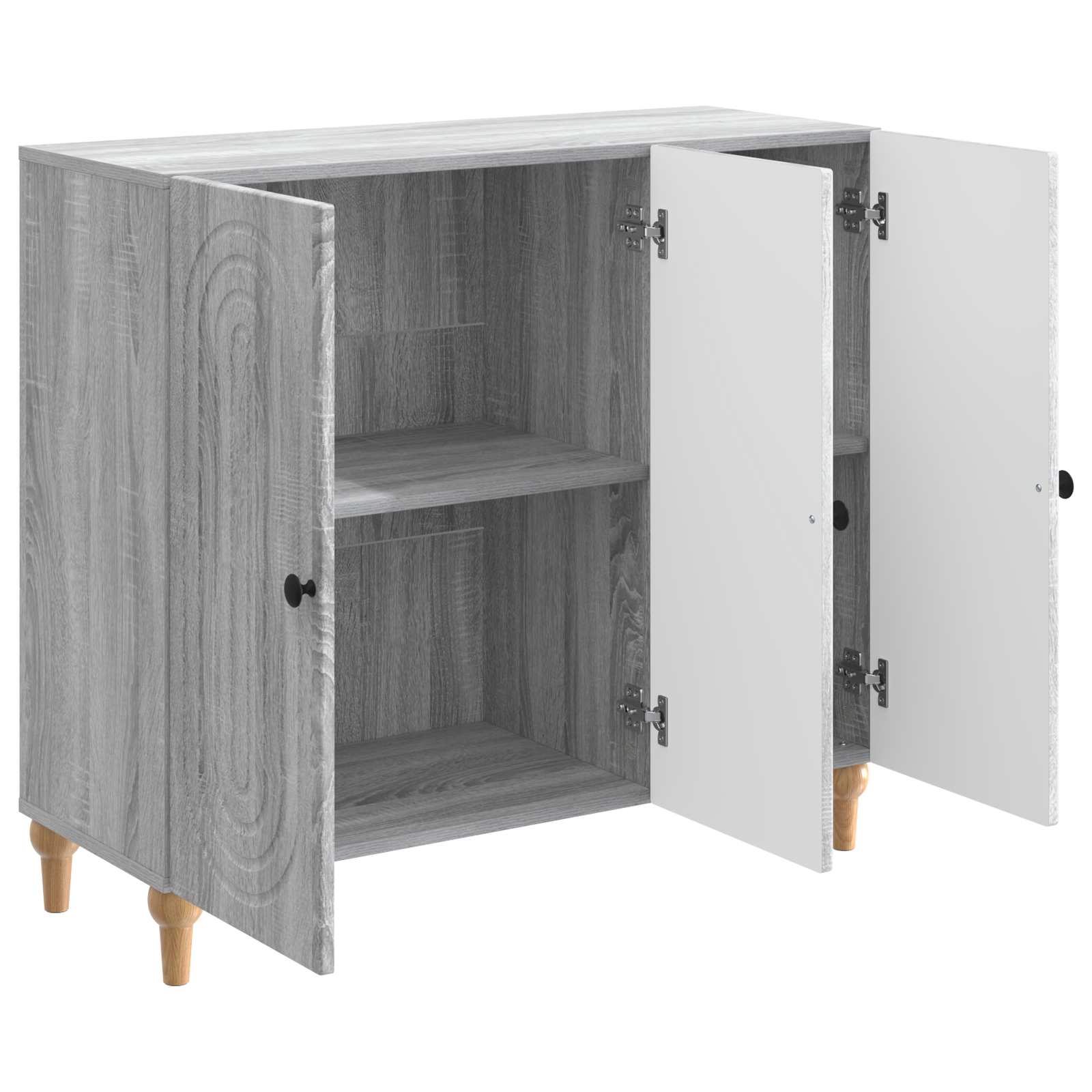 vidaXL Bufet Szary Sonoma 89 x 34,5 x 80 cm Drewno inżynieryjne