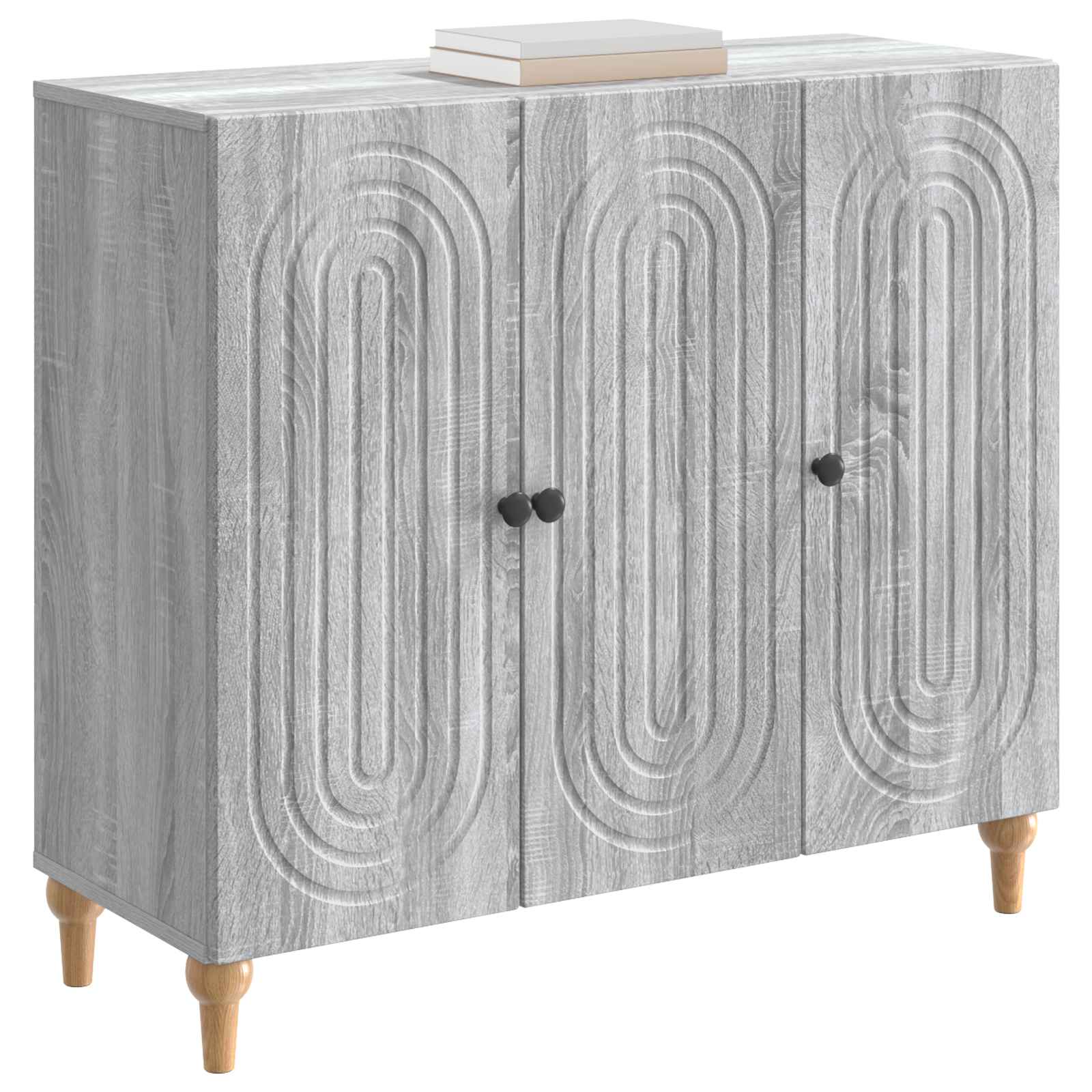 vidaXL Bufet Szary Sonoma 89 x 34,5 x 80 cm Drewno inżynieryjne