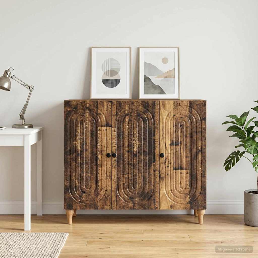 vidaXL Bufet Stare drewno 89 x 34,5 x 80 cm Drewno inżynieryjne