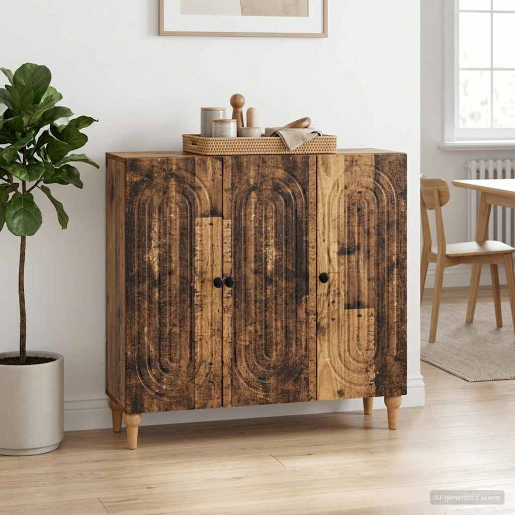 vidaXL Bufet Stare drewno 89 x 34,5 x 80 cm Drewno inżynieryjne