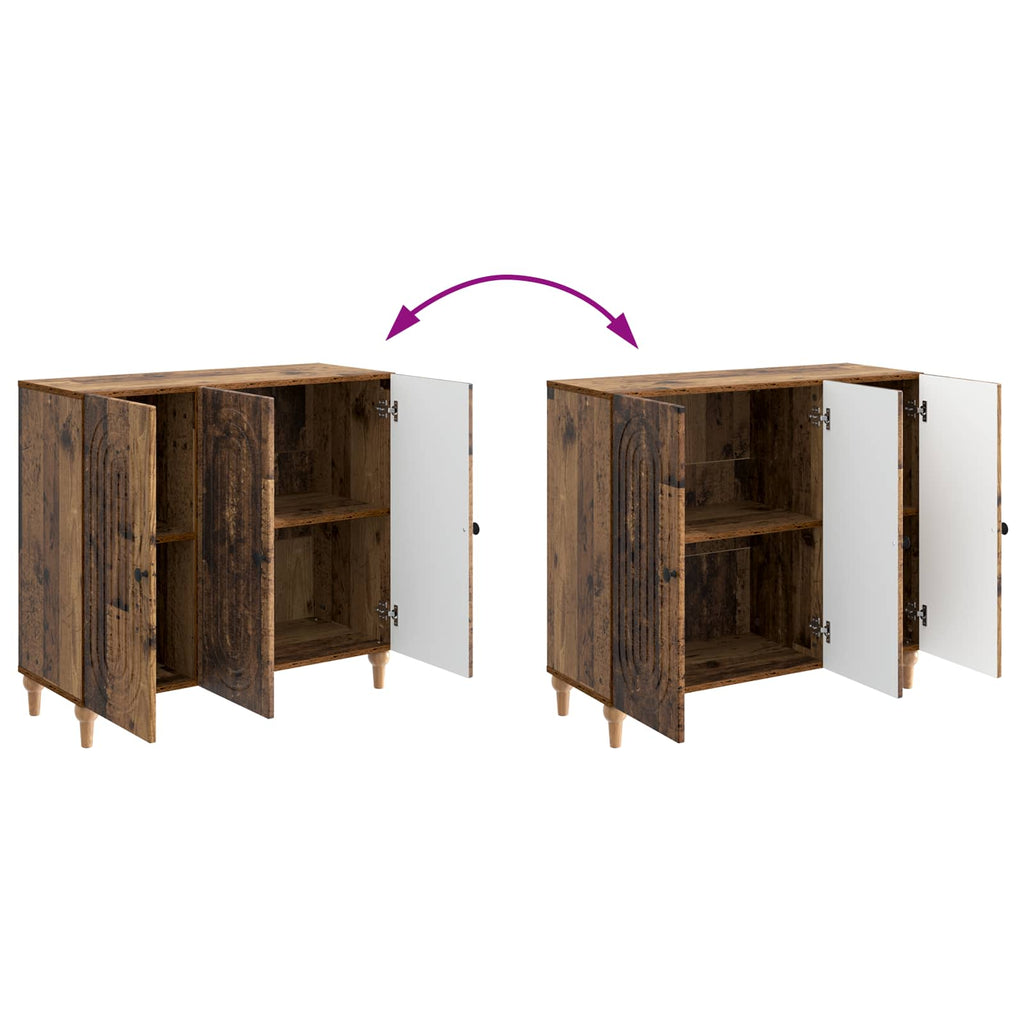 vidaXL Bufet Stare drewno 89 x 34,5 x 80 cm Drewno inżynieryjne