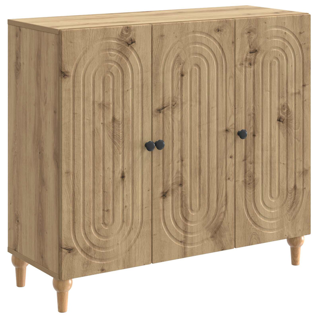 vidaXL Bufet Dąb artisan 89 x 34,5 x 80 cm Drewno inżynieryjne