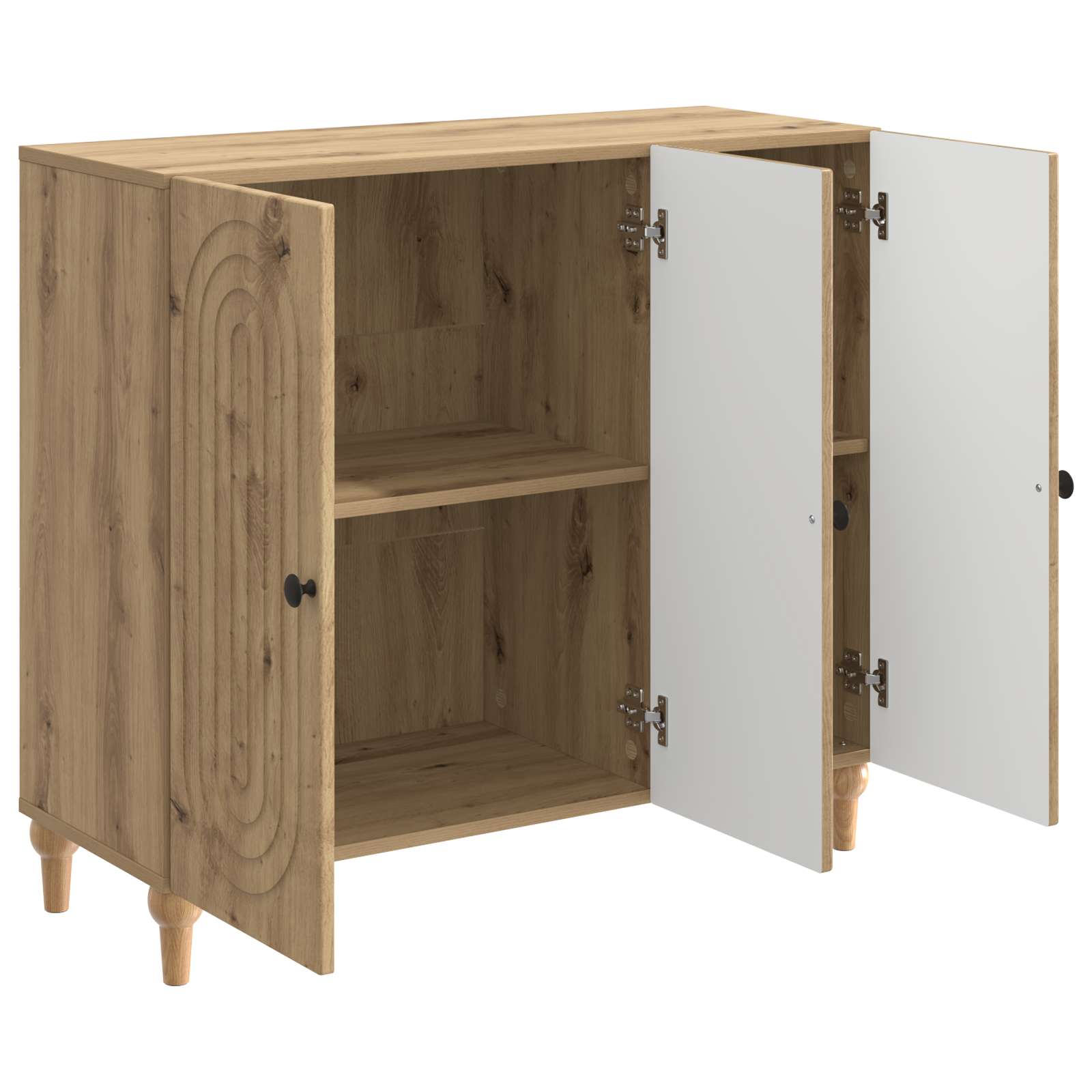 vidaXL Bufet Dąb artisan 89 x 34,5 x 80 cm Drewno inżynieryjne