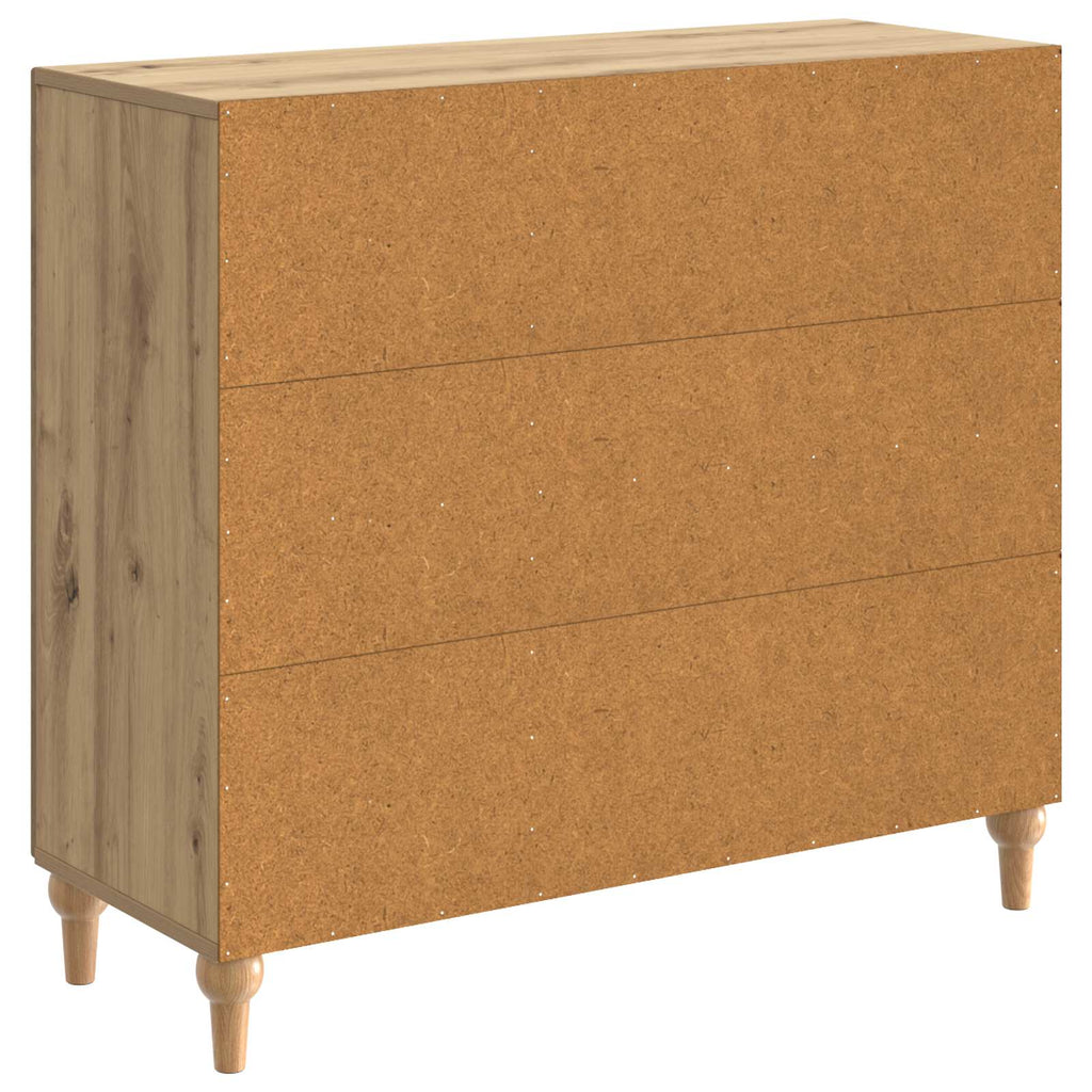vidaXL Bufet Dąb artisan 89 x 34,5 x 80 cm Drewno inżynieryjne