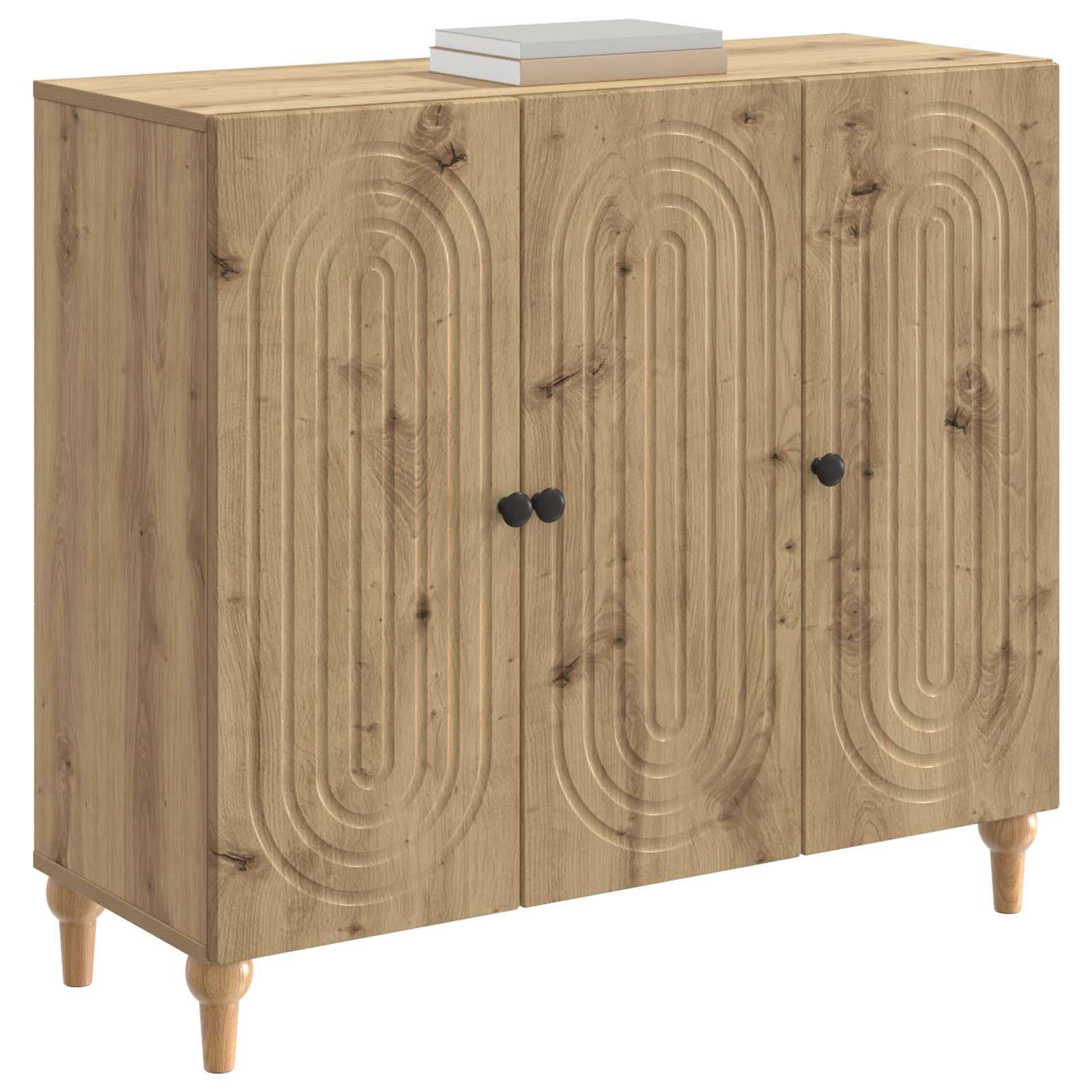 vidaXL Bufet Dąb artisan 89 x 34,5 x 80 cm Drewno inżynieryjne