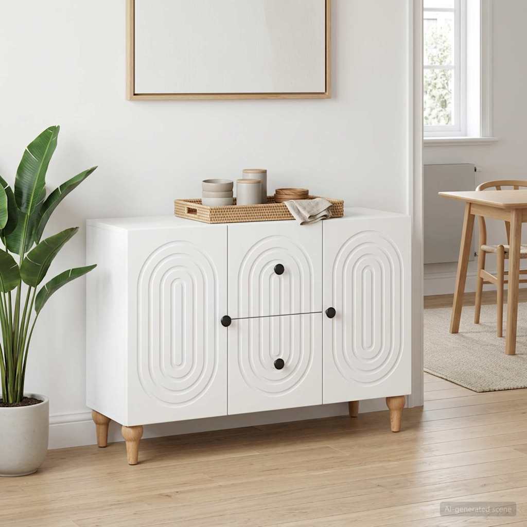 vidaXL Szafka pod telewizor z szufladą Biały 89 x 34,5 x 60 cm