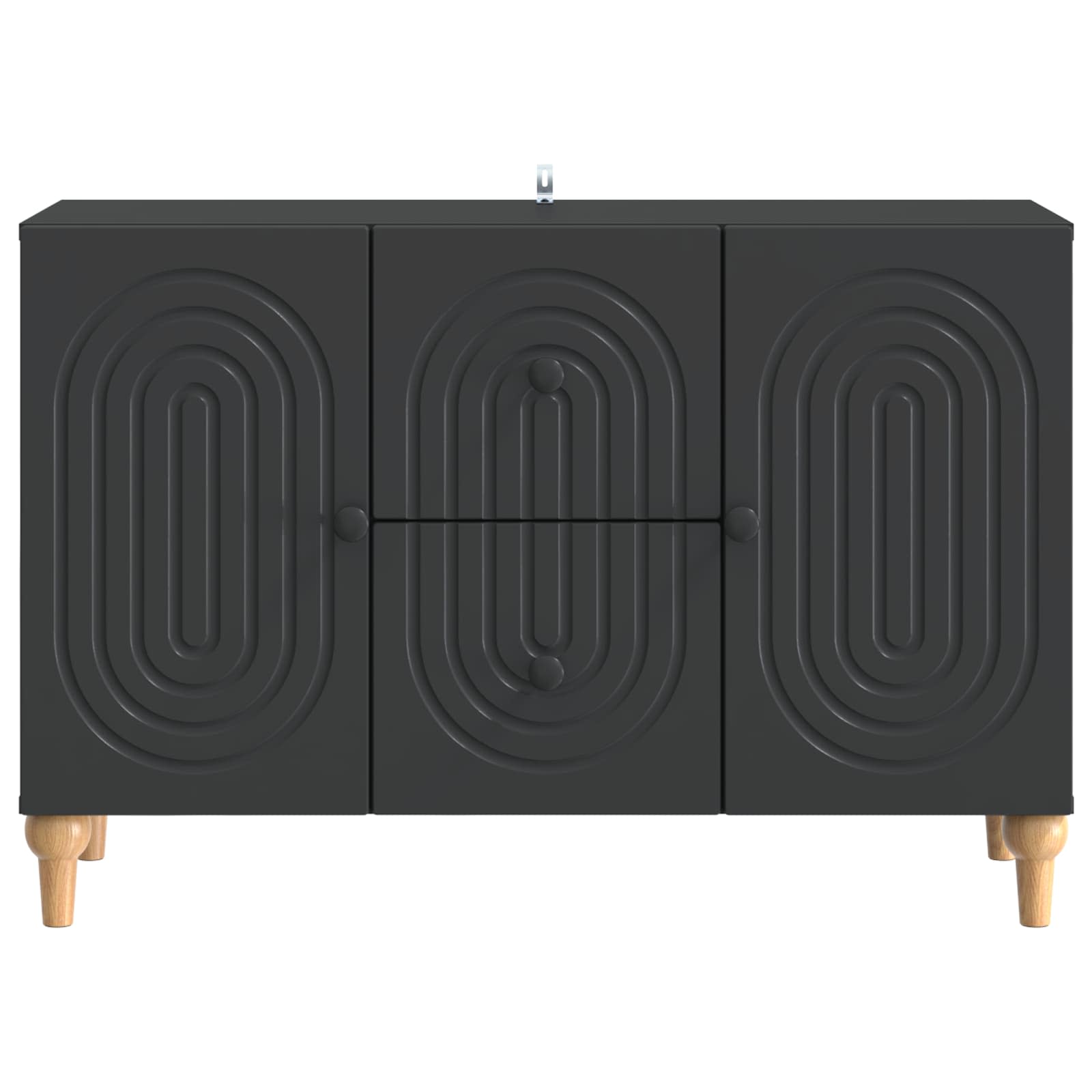 vidaXL Szafka pod telewizor z szufladą Czarny 89 x 34,5 x 60 cm