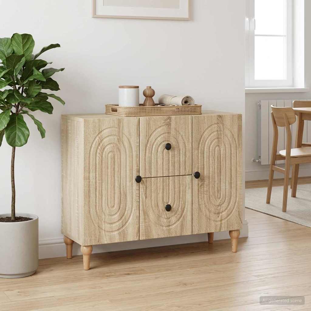vidaXL Szafka pod telewizor z szufladą dąb Sonoma 89 x 34,5 x 60 cm