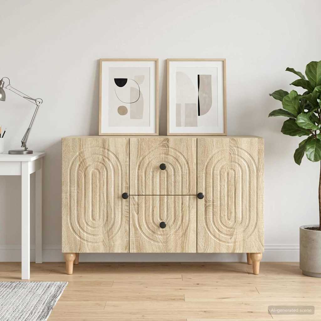 vidaXL Szafka pod telewizor z szufladą dąb Sonoma 89 x 34,5 x 60 cm