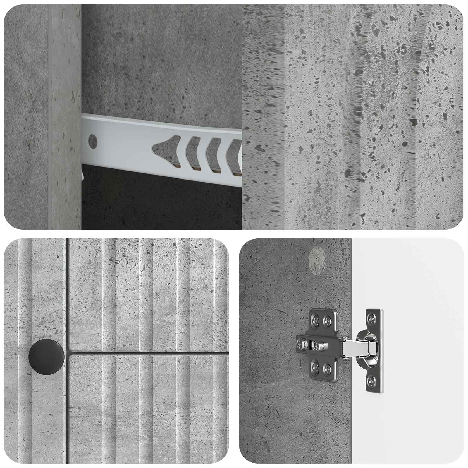 vidaXL Szafka pod telewizor Betonowy szary 89 x 34,5 x 60 cm