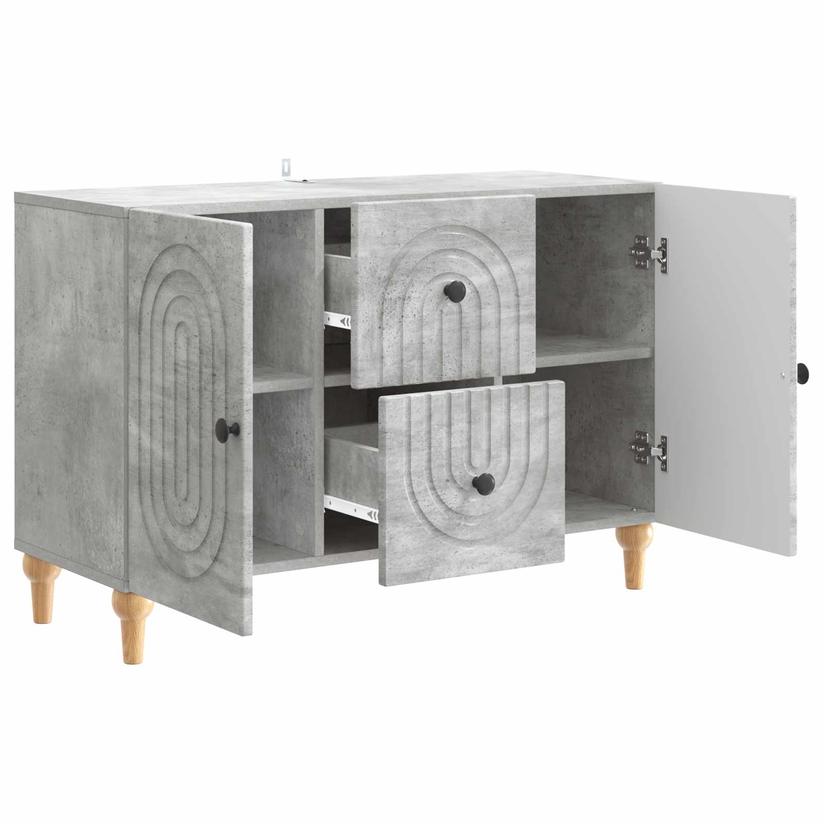 vidaXL Szafka pod telewizor Betonowy szary 89 x 34,5 x 60 cm