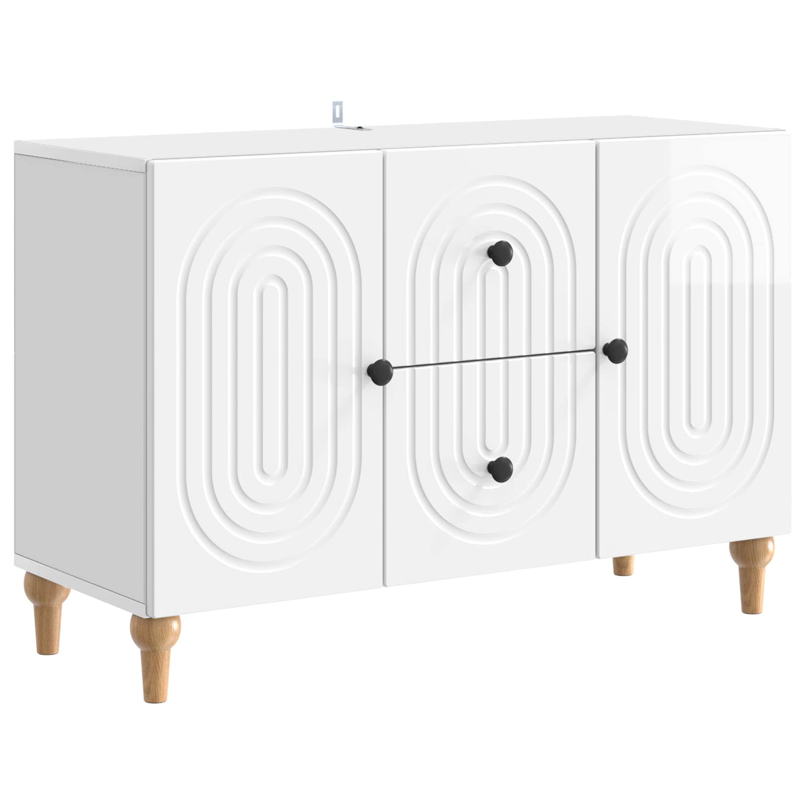 vidaXL Szafka pod telewizor Biały wysoki połysk 89 x 34,5 x 60 cm