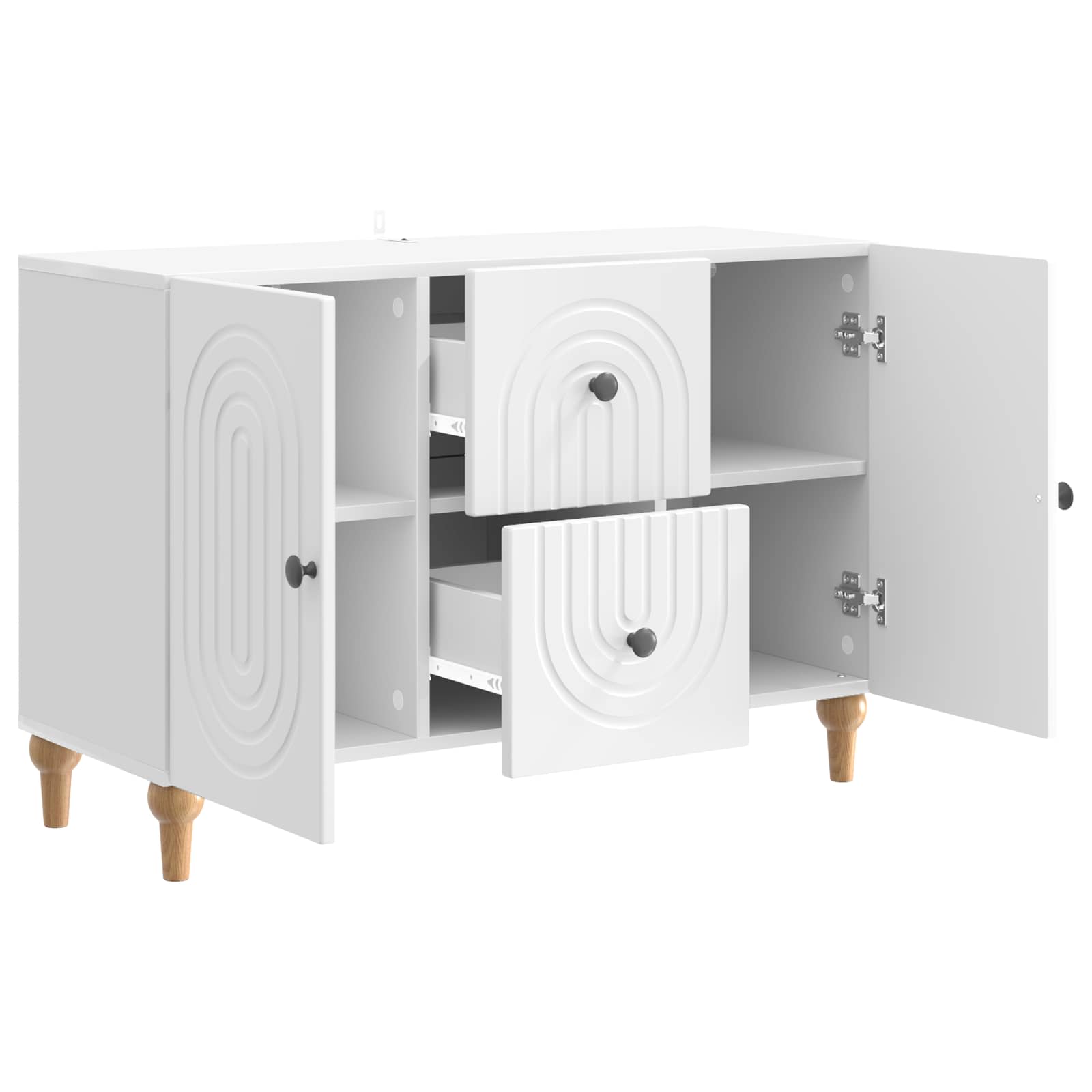 vidaXL Szafka pod telewizor Biały wysoki połysk 89 x 34,5 x 60 cm