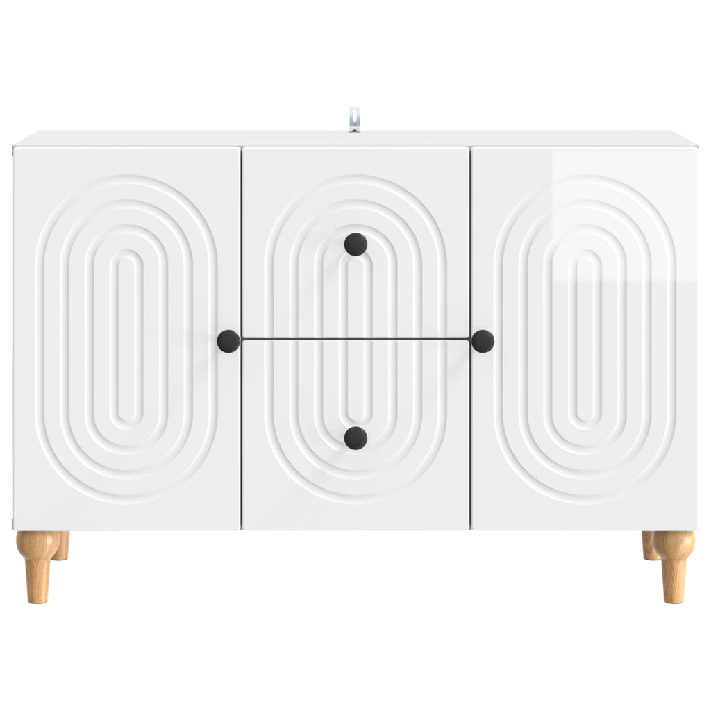 vidaXL Szafka pod telewizor Biały wysoki połysk 89 x 34,5 x 60 cm