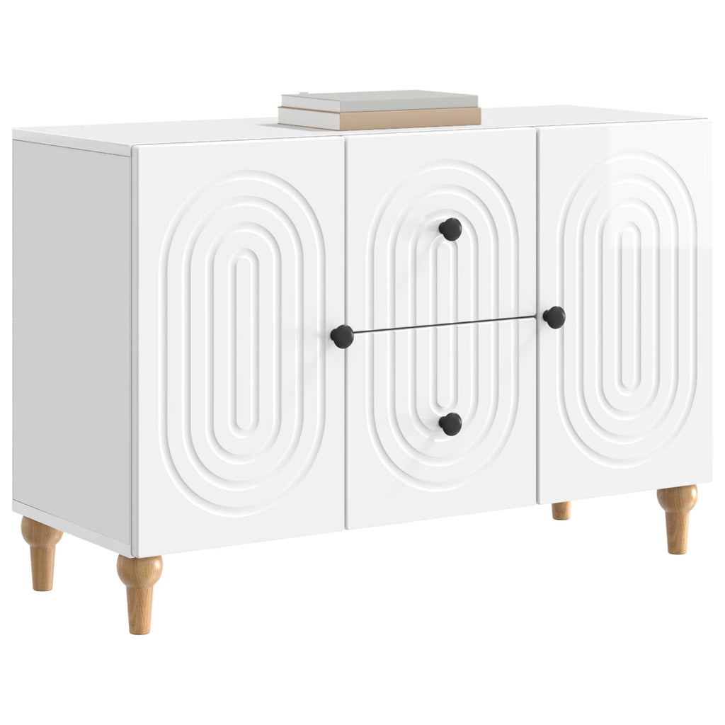 vidaXL Szafka pod telewizor Biały wysoki połysk 89 x 34,5 x 60 cm