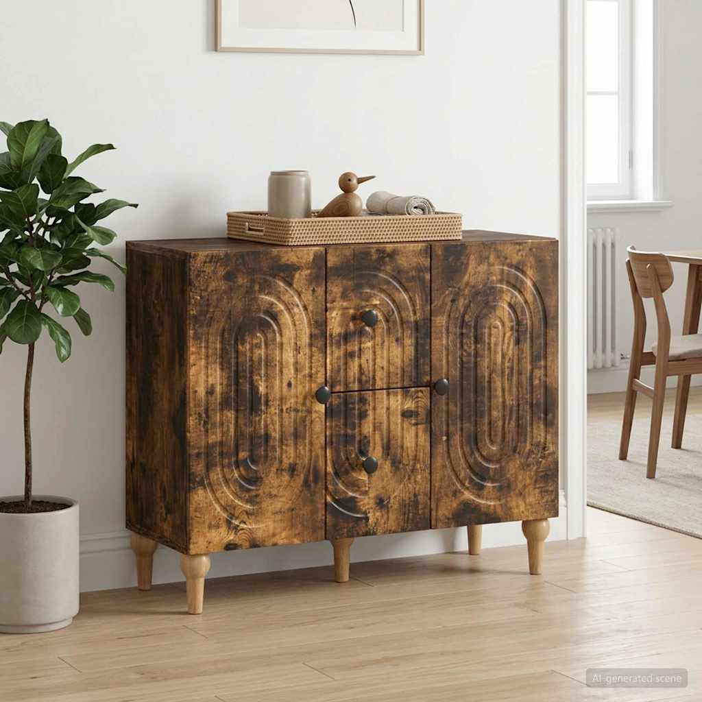 vidaXL Szafka pod telewizor Dąb wędzony 89 x 34,5 x 60 cm