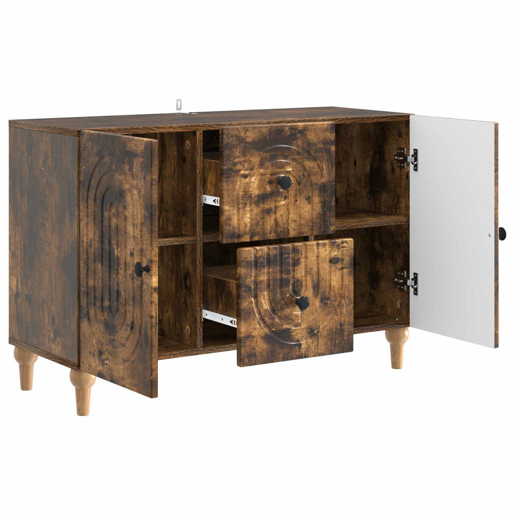 vidaXL Szafka pod telewizor Dąb wędzony 89 x 34,5 x 60 cm