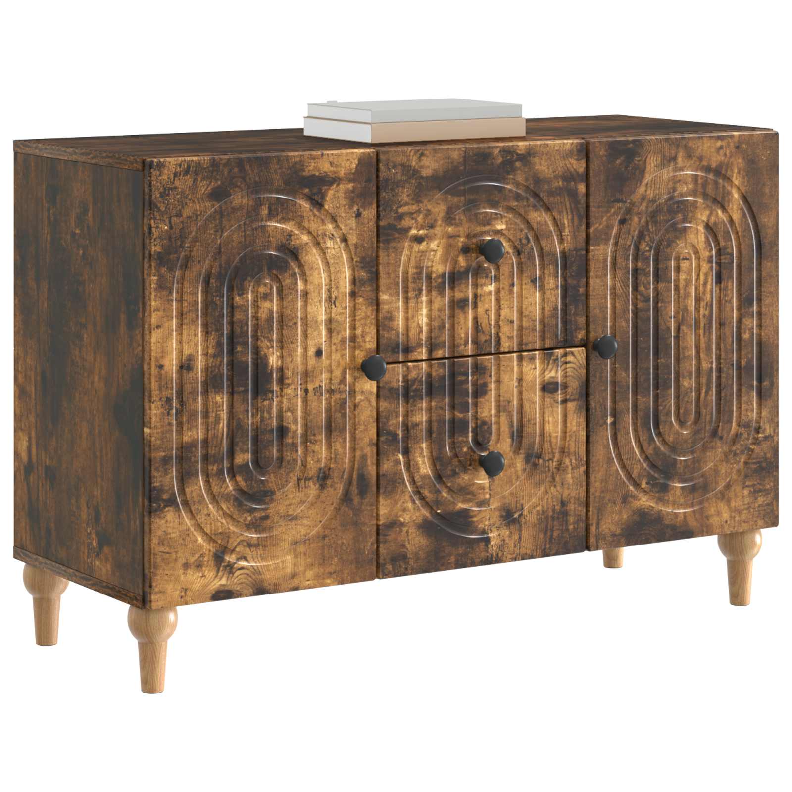 vidaXL Szafka pod telewizor Dąb wędzony 89 x 34,5 x 60 cm