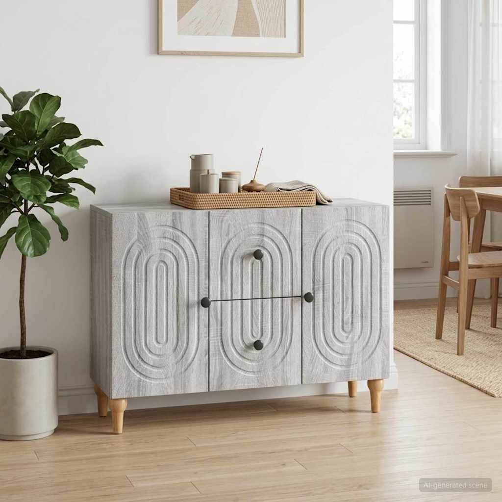 vidaXL Szafka pod telewizor z szufladą Szary Sonoma 89 x 34,5 x 60 cm