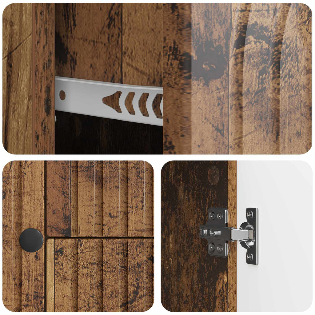 vidaXL Szafka pod telewizor z szufladą Stare drewno 89 x 34,5 x 60 cm