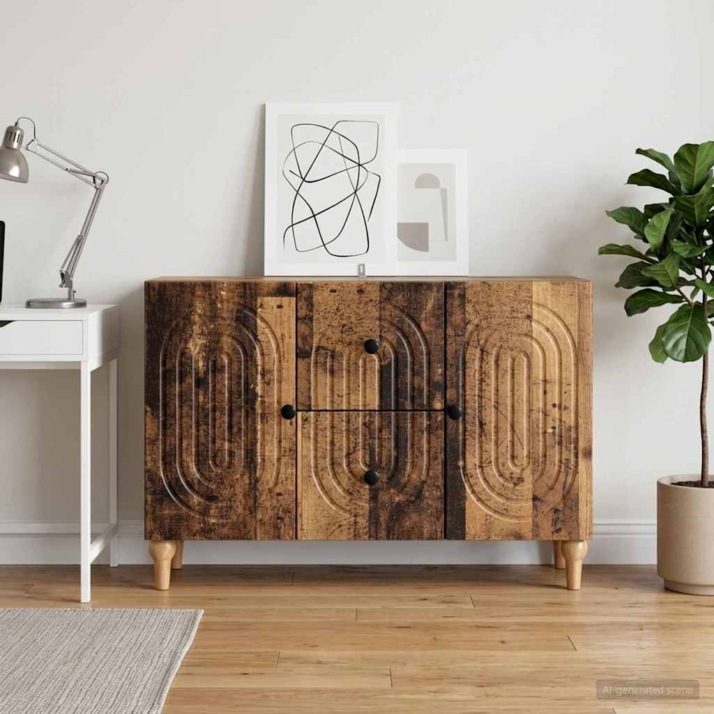 vidaXL Szafka pod telewizor z szufladą Stare drewno 89 x 34,5 x 60 cm