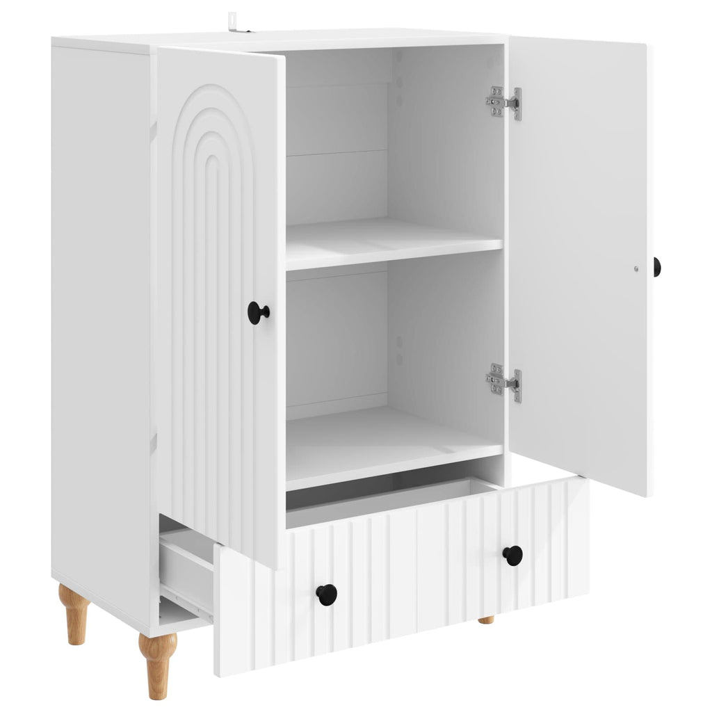 vidaXL Bufet Biały 66 x 34,5 x 95 cm Drewno inżynieryjne