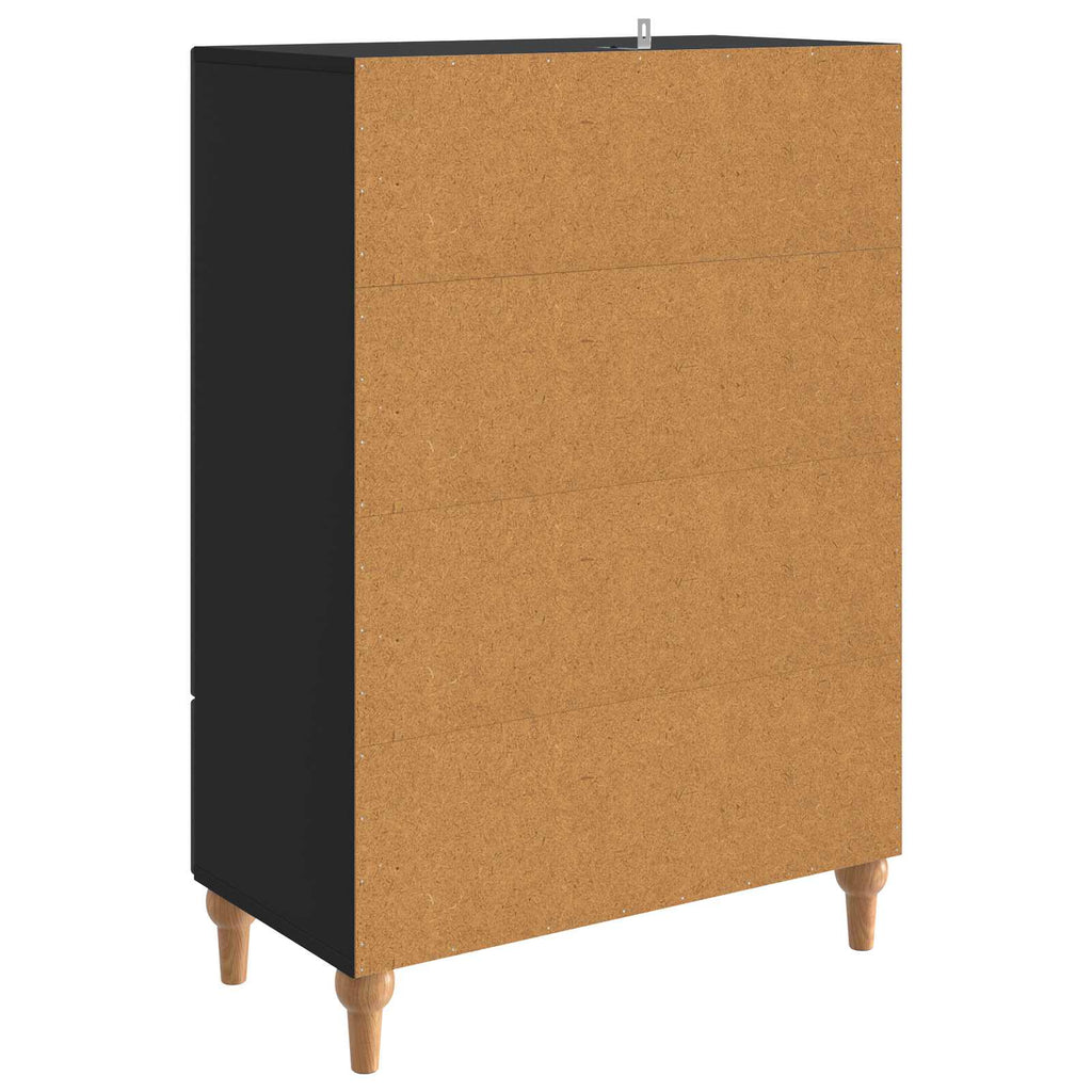 vidaXL Bufet z szufladą Czarny 66 x 34,5 x 95 cm Drewno inżynieryjne
