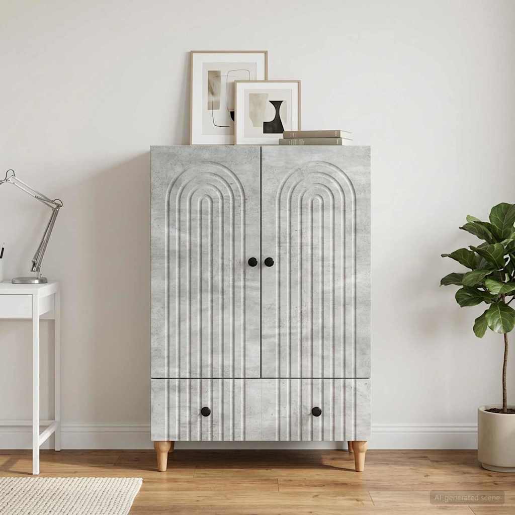 vidaXL Bufet Betonowy szary 66 x 34,5 x 95 cm Drewno inżynieryjne