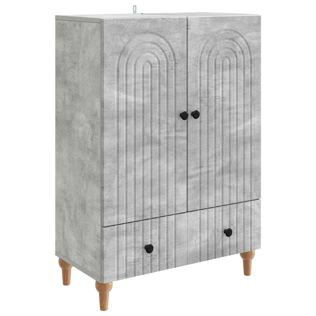 vidaXL Bufet Betonowy szary 66 x 34,5 x 95 cm Drewno inżynieryjne