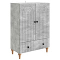 vidaXL Bufet Betonowy szary 66 x 34,5 x 95 cm Drewno inżynieryjne