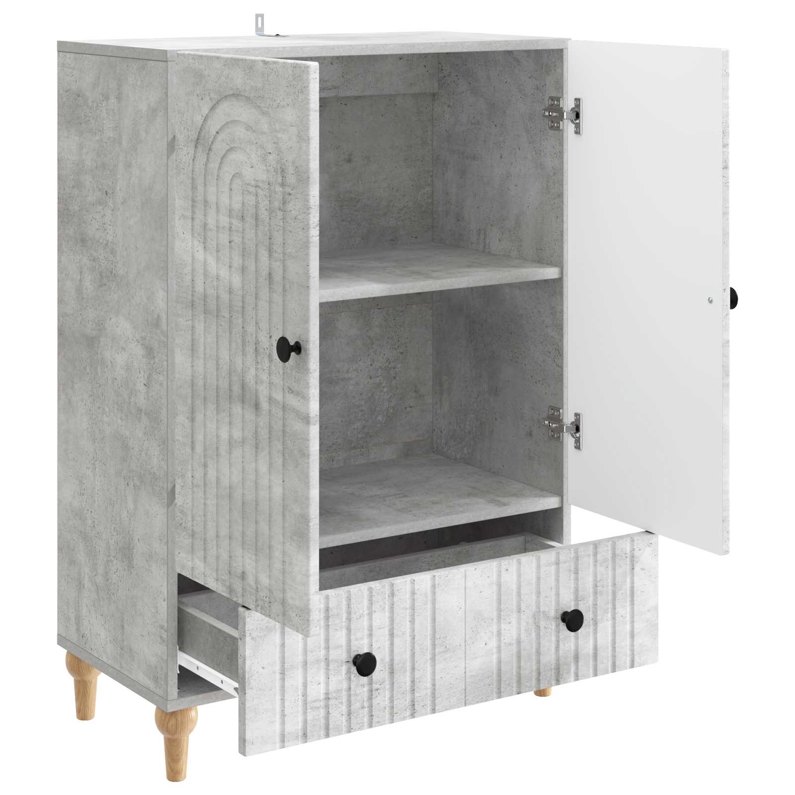 vidaXL Bufet Betonowy szary 66 x 34,5 x 95 cm Drewno inżynieryjne