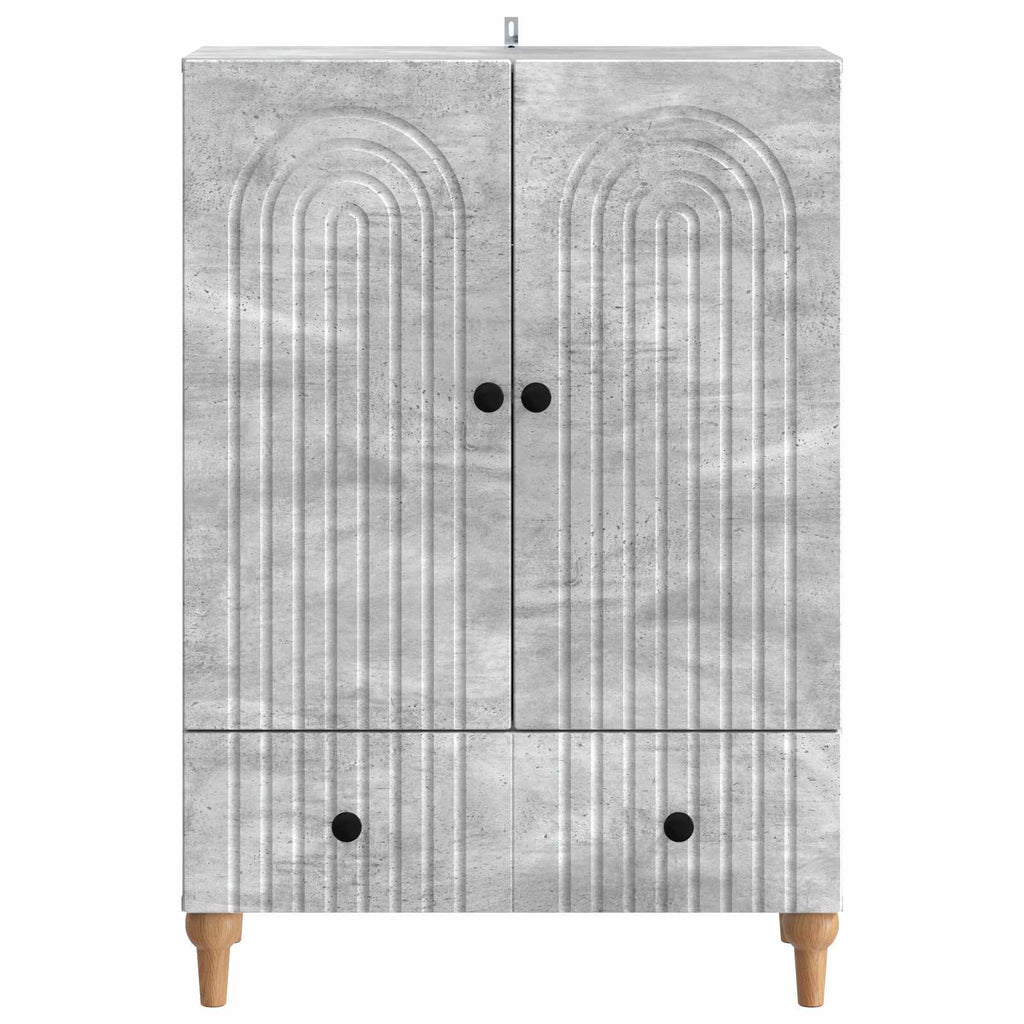vidaXL Bufet Betonowy szary 66 x 34,5 x 95 cm Drewno inżynieryjne