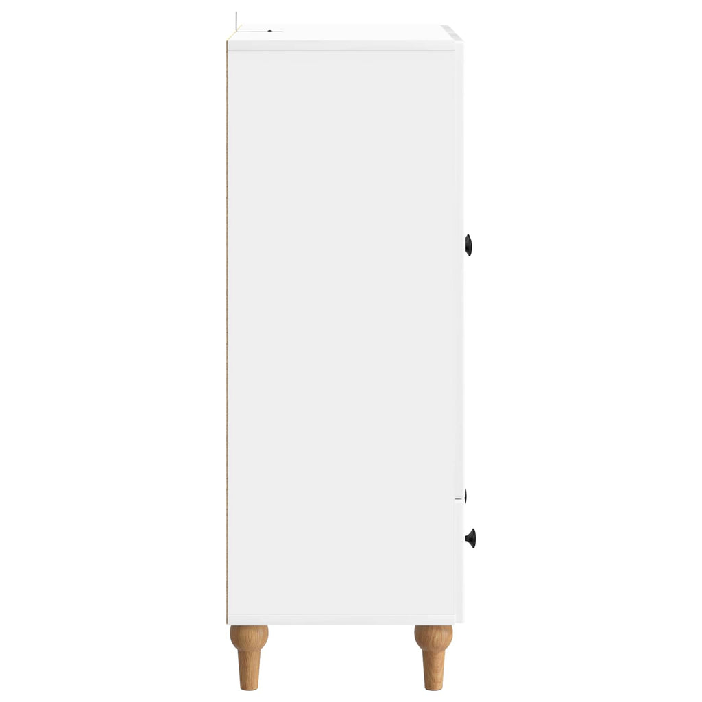 vidaXL Bufet Biały wysoki połysk 66 x 34,5 x 95 cm Drewno inżynieryjne