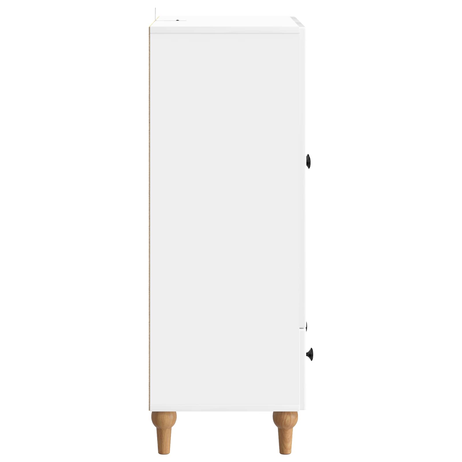 vidaXL Bufet Biały wysoki połysk 66 x 34,5 x 95 cm Drewno inżynieryjne