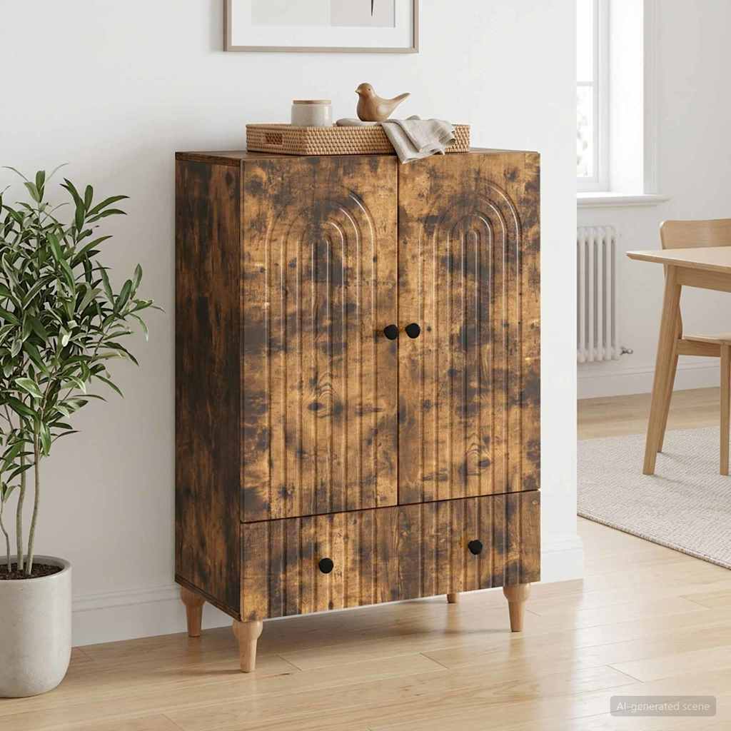 vidaXL Bufet Dąb wędzony 66 x 34,5 x 95 cm Drewno inżynieryjne