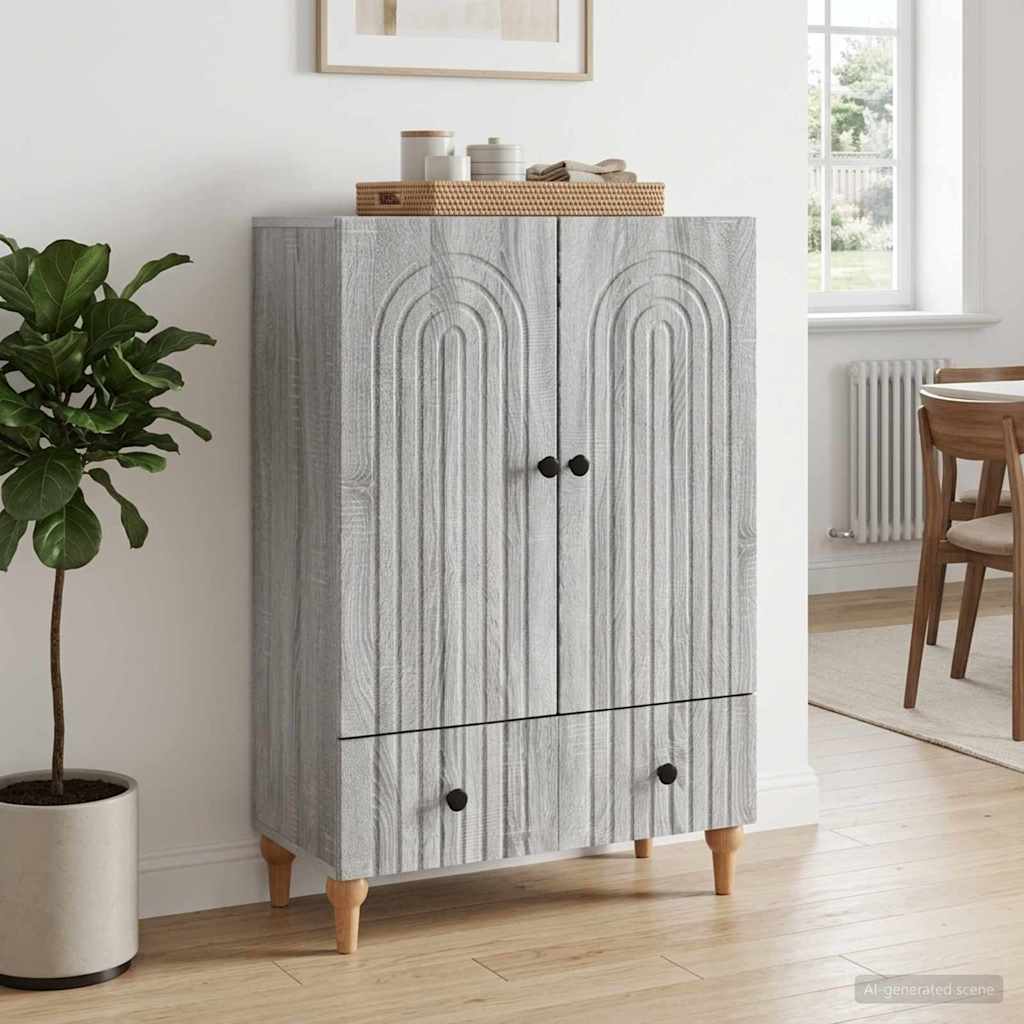 vidaXL Bufet Szary Sonoma 66 x 34,5 x 95 cm Drewno inżynieryjne