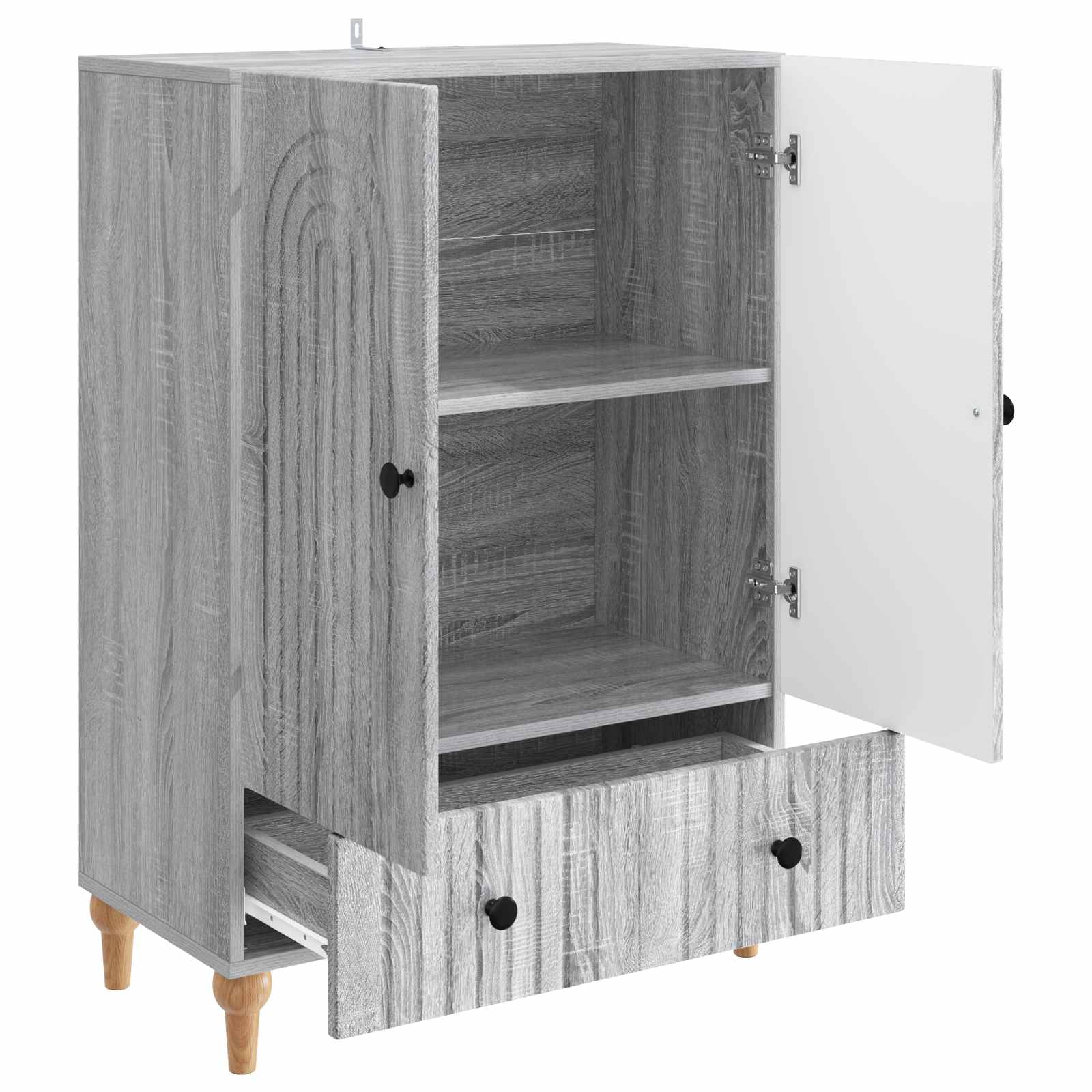 vidaXL Bufet Szary Sonoma 66 x 34,5 x 95 cm Drewno inżynieryjne