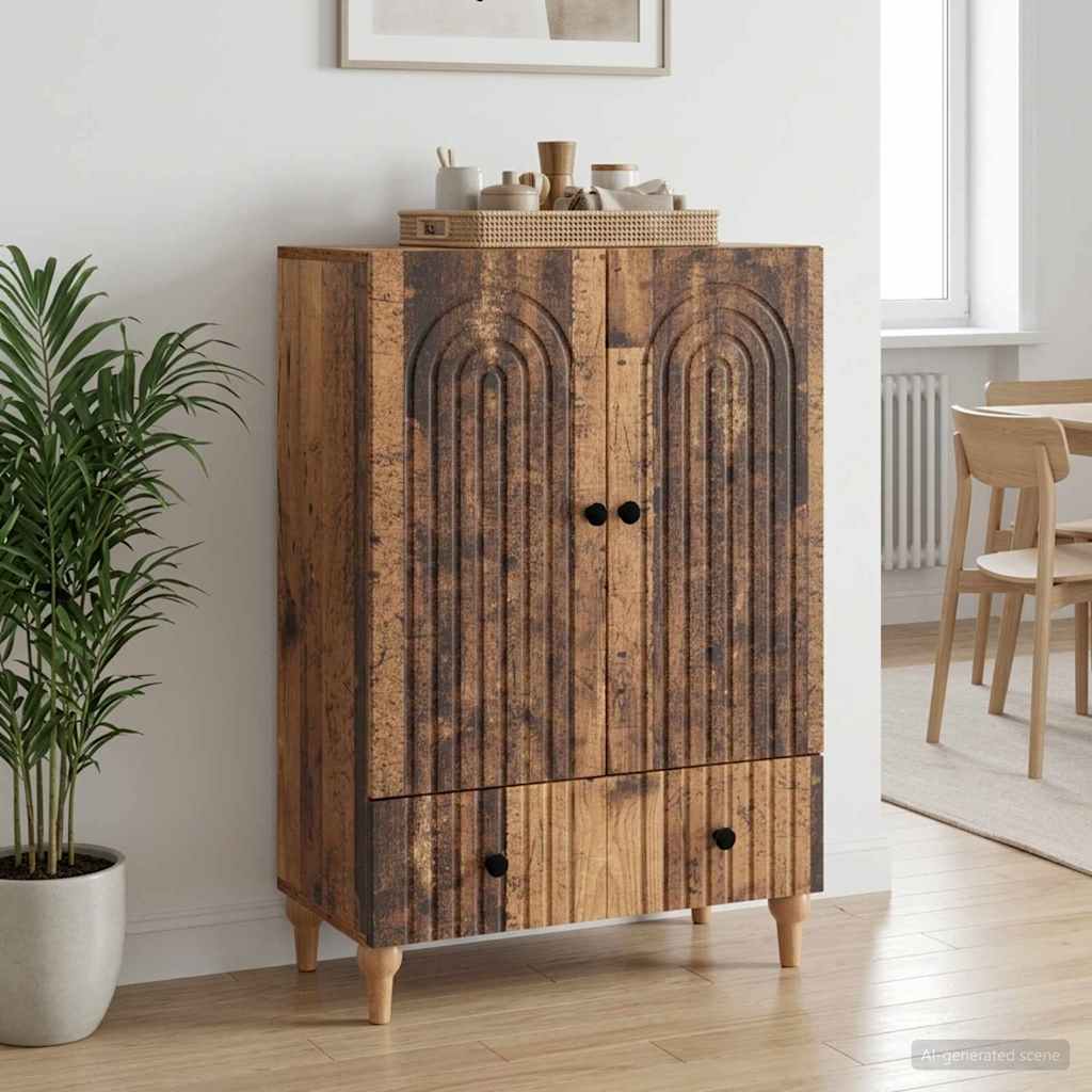 vidaXL Bufet Stare drewno 66 x 34,5 x 95 cm Drewno inżynieryjne